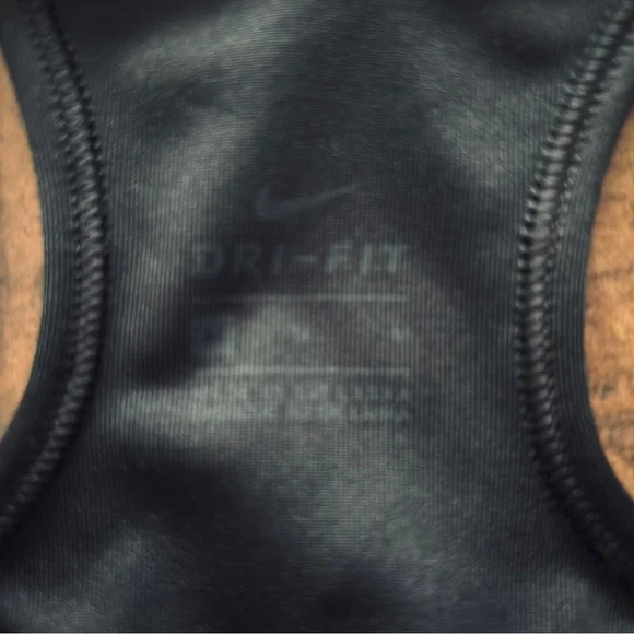 Nike Sports Bra Black White Logo Size M - Picture 5 of 5